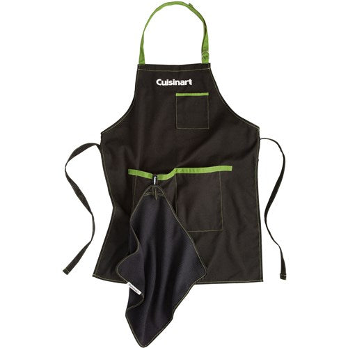 Cuisinart Grill - BBQ Apron & Towel Set, 3 Utensil Pockets-United Backyard