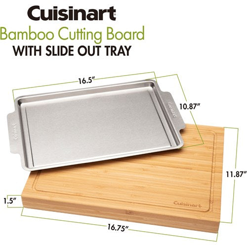 Cuisinart Grill - Bamboo Cutting Board w/Slide Out Tray BPA Free-United Backyard