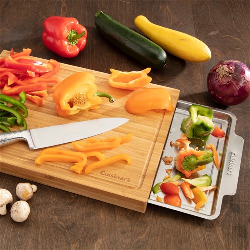 Cuisinart Grill - Bamboo Cutting Board w/Slide Out Tray BPA Free-United Backyard