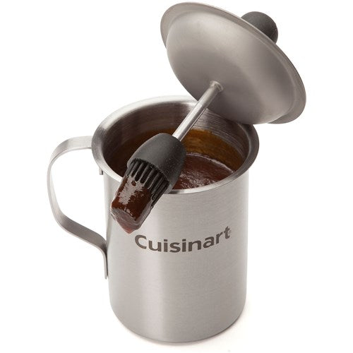 Cuisinart Grill - Basting Pot with Brush, 16oz. Stainless Pot-United Backyard