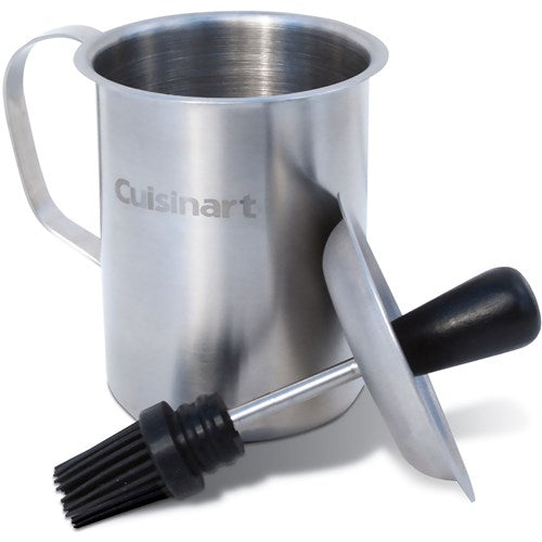 Cuisinart Grill - Basting Pot with Brush, 16oz. Stainless Pot-United Backyard
