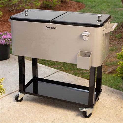 Cuisinart Grill - CCC-3517Cuisinart 80 Qt Outdoor Cooler Cart, Dual Sided Lid, 4 Wheels-United Backyard