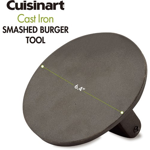 Cuisinart Grill - Cast Iron Smash Burger Press, Cooks Food Evenly-United Backyard