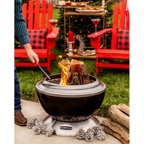 Cuisinart Grill - Cleanburn Outdoor Fire Pit, Smokeless, Easy Clean Ash Tray - Stainless-United Backyard