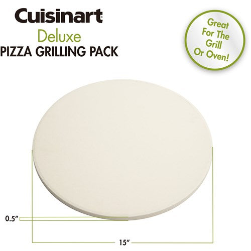 Cuisinart Grill - Deluxe Pizza Set Includes Cordierite Stone, Pizza Cutter and Peeler-United Backyard