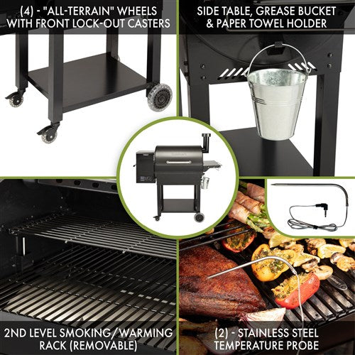 Cuisinart Grill - Deluxe Wood Pellet Grill & Smoker, 8 in 1 Cooking Capabilities-United Backyard