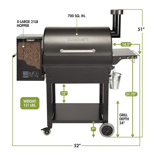 Cuisinart Grill - Deluxe Wood Pellet Grill & Smoker, 8 in 1 Cooking Capabilities-United Backyard