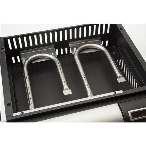 Cuisinart Grill - Gourmet Two Burner Gas Griddle, 285 Sq Inches Diameter, Spatula Slot - Black-United Backyard