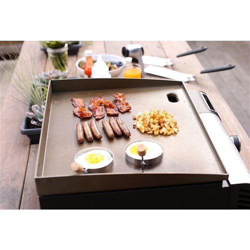 Cuisinart Grill - Gourmet Two Burner Gas Griddle, 285 Sq Inches Diameter, Spatula Slot - Black-United Backyard