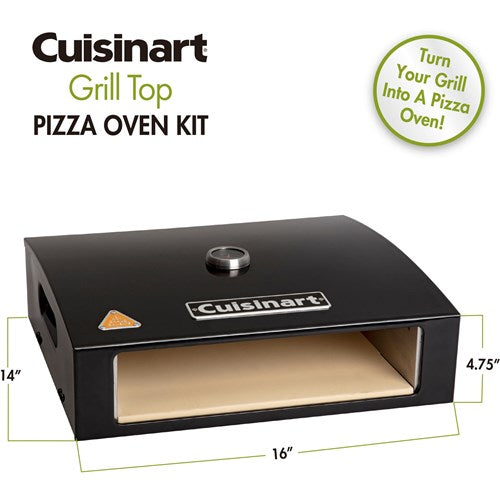 Cuisinart Grill - Grill Top Pizza Oven Kit, Sits on Grill, Includes 12" Pizza Peel - Cordierite Stone-United Backyard