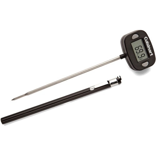 Cuisinart Grill - Instant Read Digital Meat Thermometer, Flex LCD Display - Black-United Backyard