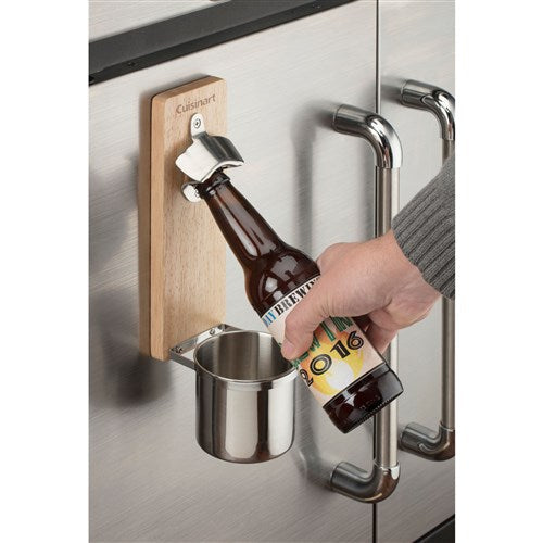 Cuisinart Grill - Magnetic Bottle Opener & Cup Holder, Catches the Caps, Hold Cans Too-United Backyard