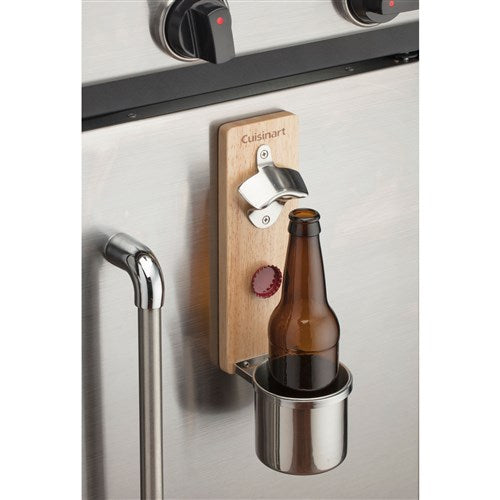 Cuisinart Grill - Magnetic Bottle Opener & Cup Holder, Catches the Caps, Hold Cans Too-United Backyard