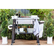 Cuisinart Grill - Outdoor Prep Table 36" x 22" Storage Shelf, Paper Towel Holder - Stainless Steel-United Backyard