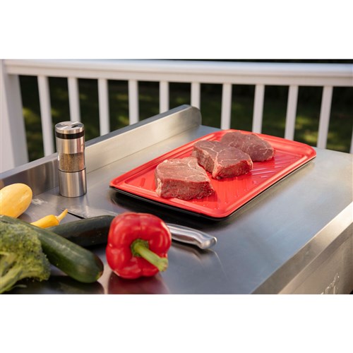 Cuisinart Grill - Outdoor Prep Table 36" x 22" Storage Shelf, Paper Towel Holder - Stainless Steel-United Backyard