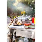 Cuisinart Grill - Outdoor Prep Table 36" x 22" Storage Shelf, Paper Towel Holder - Stainless Steel-United Backyard