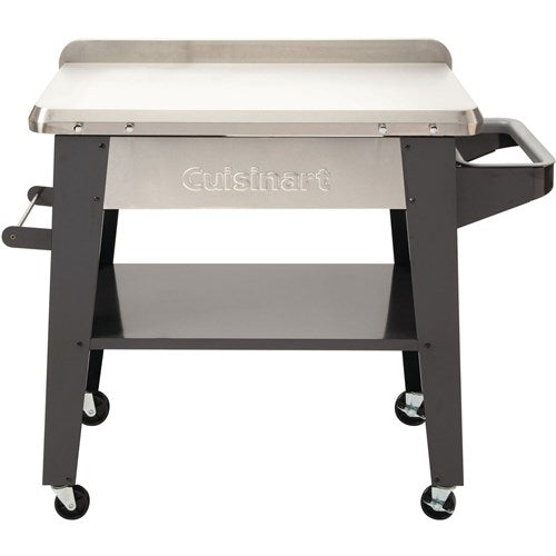 Cuisinart Grill - Outdoor Prep Table 36" x 22" Storage Shelf, Paper Towel Holder - Stainless Steel-United Backyard