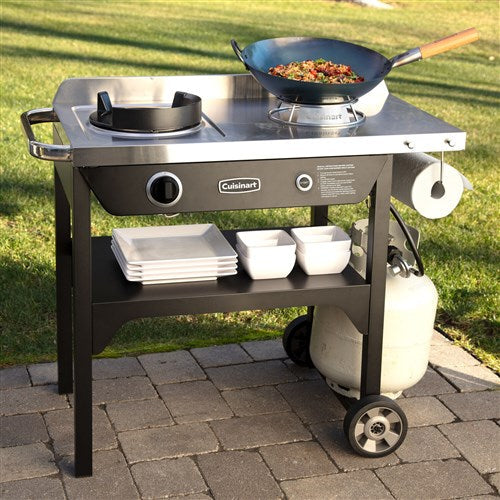 Cuisinart Grill - Outdoor Wok Station, Wok Burner, Prep Space-United Backyard