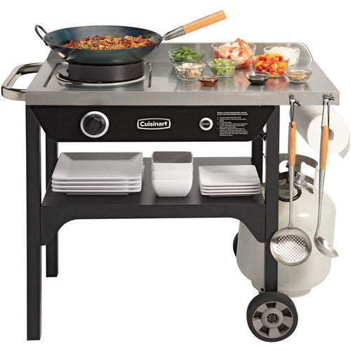 Cuisinart Grill - Outdoor Wok Station, Wok Burner, Prep Space-United Backyard
