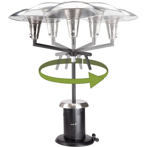 Cuisinart Grill - Perfect Position Propane Patio Heater, Swivel Design - Stainless-United Backyard