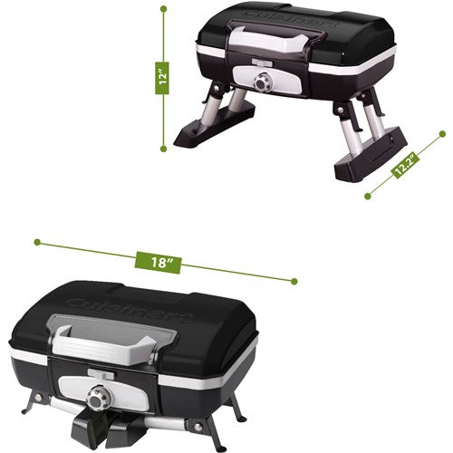 Cuisinart Grill - Petit Gourmet Tabletop Portable Gas Grill - Black-United Backyard