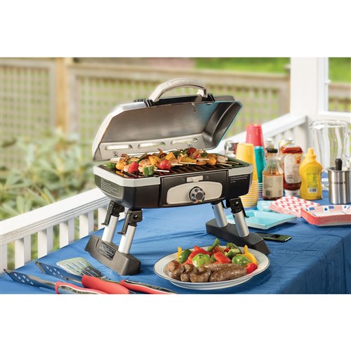 Cuisinart Grill - Petit Gourmet Tabletop Portable Gas Grill - Stainless-United Backyard