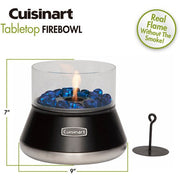 Cuisinart Grill - Petite Tabletop Fire Bowl, No Smoke, Repels Insects-United Backyard