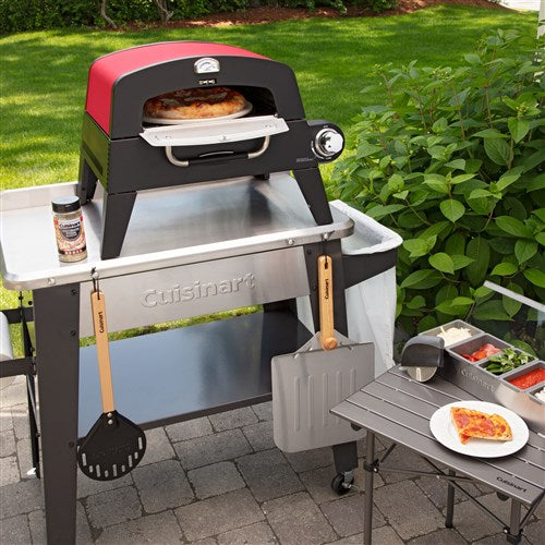 Cuisinart Grill - Portable Propane Pizza Oven, 15000BTU, Pizza Stone Included - Stainless-United Backyard