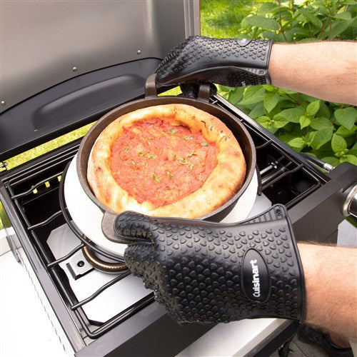 Cuisinart Grill - Portable Propane Pizza Oven, 15000BTU, Pizza Stone Included - Stainless-United Backyard