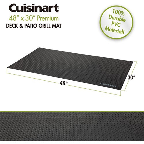 Cuisinart Grill - Premium Deck and Patio Grill Mat, 48 x 30 Inches - Durable PVC-United Backyard