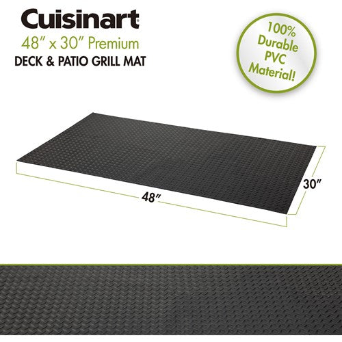 Cuisinart Grill - Premium Deck and Patio Grill Mat, 65 x 36 Inches - Durable PVC-United Backyard