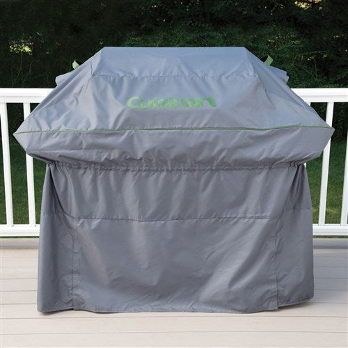 Cuisinart Grill - Premium Lightweight 60" Grill Cover, Ripstop Fabric, Drawstrings - Grey-United Backyard