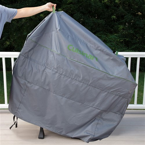 Cuisinart Grill - Premium Lightweight 60" Grill Cover, Ripstop Fabric, Drawstrings - Grey-United Backyard
