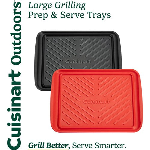 Cuisinart Grill - Prep and Serve Grilling Trays, Color Coded, Dishwasher Safe, Large-United Backyard