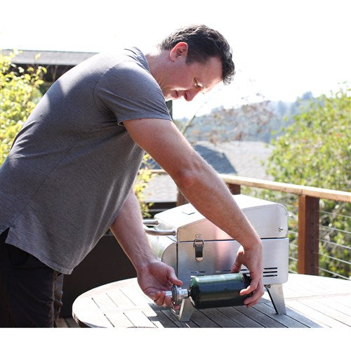 Cuisinart Grill - Professional Portable Gas Grill, Compact, 10, 000 BTU, Thermostat - Stainless-United Backyard