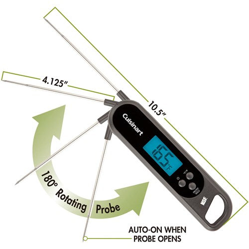Cuisinart Grill - Quick Read Folding Grilling Thermometer, Water Resistant, NSF Certified-United Backyard