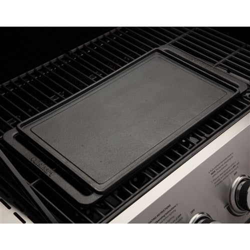 Cuisinart Grill - Reversible Cast Iron Griddle Plate, 2-in-1 Design - Cast Iron-United Backyard