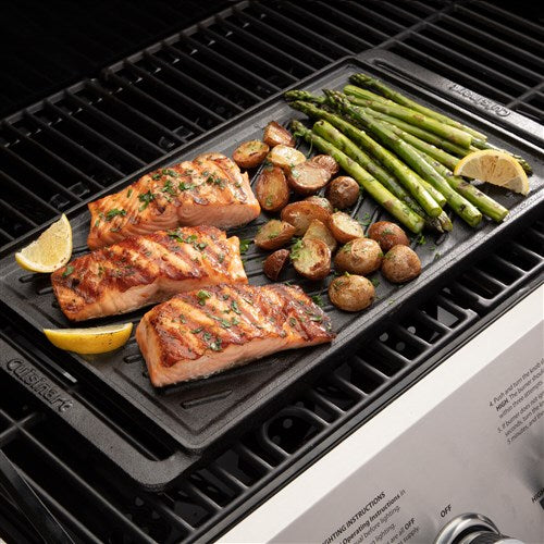 Cuisinart Grill - Reversible Cast Iron Griddle Plate, 2-in-1 Design - Cast Iron-United Backyard