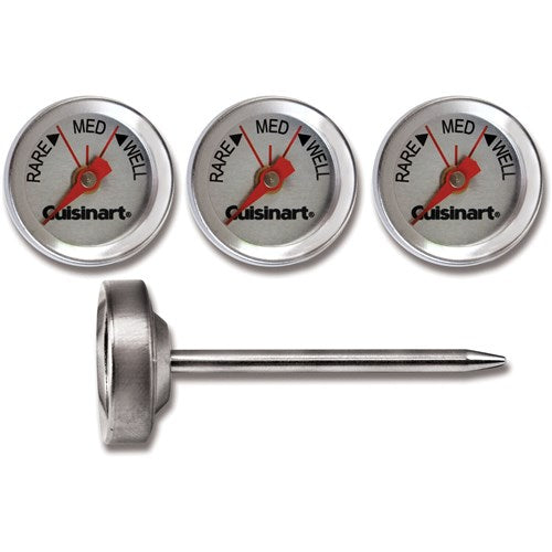 Cuisinart Grill - Set of 4 Outdoor Steak Thermometers - Stainless Steel-United Backyard