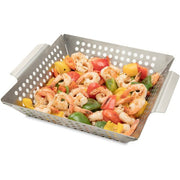 Cuisinart Grill - Stainless Steel 11" X 11" Wok, Perforated Grilling Surface - Stainless Steel-United Backyard