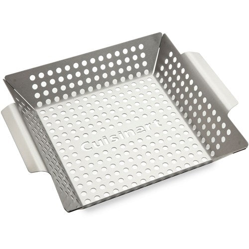 Cuisinart Grill - Stainless Steel 11" X 11" Wok, Perforated Grilling Surface - Stainless Steel-United Backyard