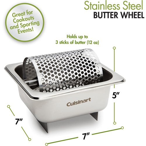 Cuisinart Grill - Stainless Steel Butter Wheel, Butters Rolls or Bread - Stainless Steel-United Backyard