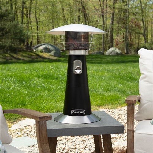 Cuisinart Grill - Tabletop Patio Heater, 11000 BTU, Portable, Rotary Dial Control - Stainless-United Backyard