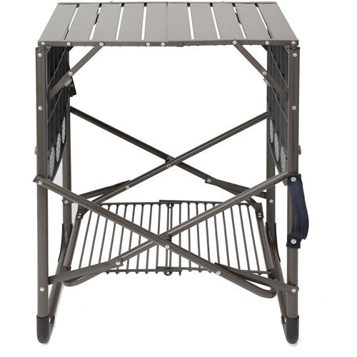 Cuisinart Grill - Take Along Grill Stand, Fold Flat, 2 Side Trays Incl 8 Tool Hooks - Black-United Backyard