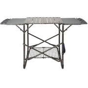 Cuisinart Grill - Take Along Grill Stand, Fold Flat, 2 Side Trays Incl 8 Tool Hooks - Black-United Backyard