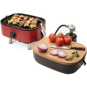 Cuisinart Grill - Venture Portable Gas Grill, 154 sq in Cooking Space, Chopping Board included - Red/Black-United Backyard