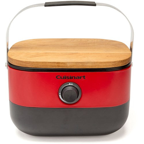 Cuisinart Grill - Venture Portable Gas Grill, 154 sq in Cooking Space, Chopping Board included - Red/Black-United Backyard