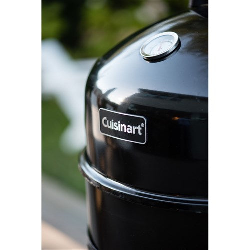 Cuisinart Grill - Vertical 16" Charcoal Smoker, Vents in Lid - Black-United Backyard