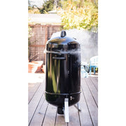 Cuisinart Grill - Vertical 16" Charcoal Smoker, Vents in Lid - Black-United Backyard