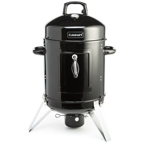 Cuisinart Grill - Vertical 16" Charcoal Smoker, Vents in Lid - Black-United Backyard